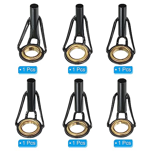 PATIKIL Fishing Rod Tip Repair Kit Stainless Steel Pole Ring Guide Replacement for Saltwater Freshwater Fishing - color: Golden, size: 3.0-4.0mm