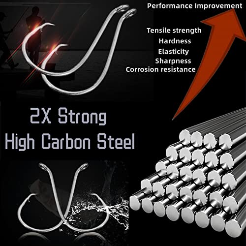 Circle Hooks Fishing Hooks 2X Strong Octopus Offset Fish Catfish Bulk Fishing Gear Equipment Hooks Set Saltwater Freshwater 50PCS - size: 4/0 50/Pack