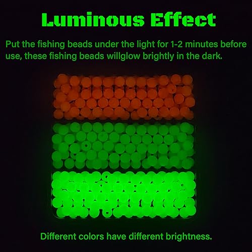 Fishing Beads 6mm 8mm 10mm Glow in The Dark Bead Round Plastic Lure Rigging Catfish Rig Freshwater Saltwater for Fishing Rigs - size: 6mm (600pcs)