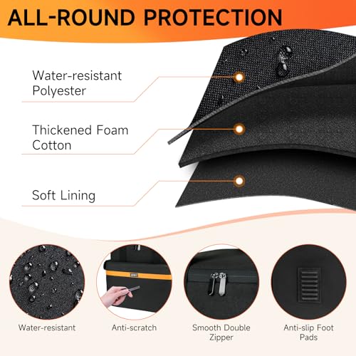 Carrying Case Compatible with Jackery Explorer 500/ECOFLOW River/River Pro/BLUETTI EB3A/GRECELL T500 Portable Power Station,Waterproof Travel Storage Bag for Charging Cable and Accessories(Bag Only) | Power Station Travel Bag Fits for ECOFLOW River 2/Rive