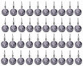 50Pcs Round Fishing Weights Sinkers Ball Fishing Weights Casting Drop Shot Sinkers Catfishing Sinkers Lead Weights Sinkers with Barrel Swivels for Saltwater Freshwater Fishing-(3.5-10g) - size: 1/4oz(7g)-40 Pack