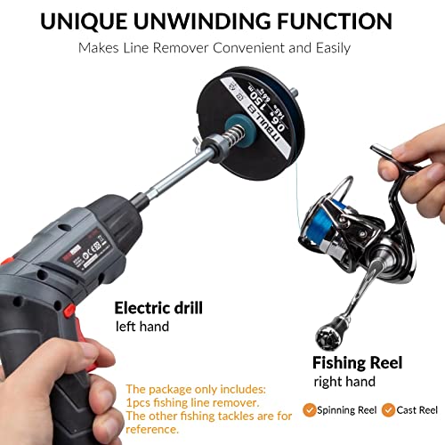 THKFISH Fishing Line Spooler Fishing Line Winder Spooler Fishing Accessories Adjustable Stable Portable Fishing Line Spooler/Fishing Line Remover - color: A -Long- Line Spooler +C- Line Remover