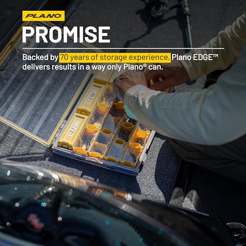 Plano Edge Terminal Small Hook Retainer Box, 3-Pack, Tackle Storage, Yellow, Includes Hook Retainer Tackle Trays, Customizable Fishing Terminal Tackle Organization - size: Small, style: Terminal Small Hook Retainer