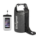 Unigear Dry Bag Waterproof, 2L/5L/10L/20L/30L/40L Floating and Lightweight Bags for Kayaking, Boating, Fishing, Swimming and Camping with Waterproof Phone Case - color: Black, size: 10L