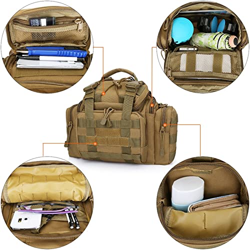 G4Free Sport Outdoor Waist Pack Tactical Sling Bag Hiking Fanny Pack Fishing Tackles(Tan) - color: Brown