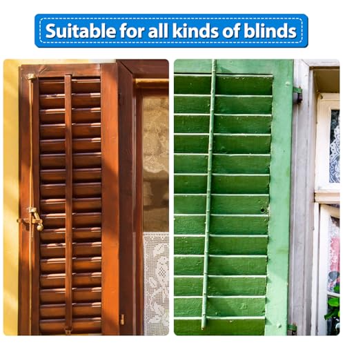 Jetec 40 Pieces Plantation Shutter Repair Kit Replacement Louvers Staples Window Blind Tilt Rod Operable Plantation Silver Missing Metal Indoor Louver Staples Tools Repair(0.6 x 0.19, 0.75 x 0.19) - size: 0.6 x 0.19", 0.75 x 0.19"