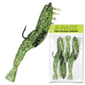 Charlie's Worms Artificial Fishing Bait Charlie's Shrimp Trio Freshwater Saltwater Bass Fishing Lures Scented Soft Bait 3pk - color: Mean Green