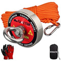 MUTUACTOR Magnet Fishing Kit,Φ2.36''Heavy Duty Neodymium N52 Magnet with 20m(64 Foot) Durable Rope,500lbs Pulling Force Permanent Strong Rare Earth Magnets for Lifting Objects Hunting Lost Treasures - style: 500lb Magnet--Φ 2.36"