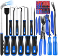 Keze 17 Pcs Hook and Pick Set Auto Trim Removal Tool Kit,Clip Plier Remover Tool Gasket Scraper Telescoping Magnetic Pickup Tool for Automotive Repair and Car Body Door Panel Fastener Removal - color: Blue-17 Hook and Pick Set