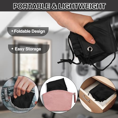 COIDEA 6Pcs Drawstring Backpacks, Medium, Black, Sports, Gym, Travel, Swimming, Beach - color: Black