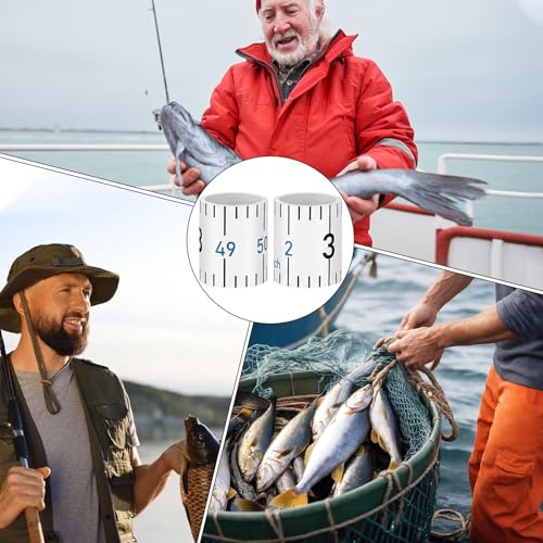 4 Pack Fishing Ruler for Boat 51" Self Adhesive Fishing Measuring Tape Fish Measuring Decals Waterproof Self Adhesive Measurings Ruler Sticker(White) - color: White