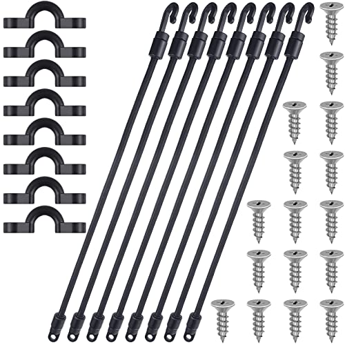 8 Sets Rod Strap Holder Boat Deck Rod Straps Rod Tamer Straps Fishing Rod Hold Down Straps Deck Mount Connector Boat Fishing Rod Straps Deck Mount Straps for Fishing Boat Kayak