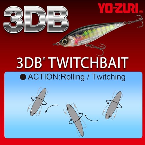Yo-Zuri 3DB - color: Matte Pearl Glitter Shad, size: 110mm