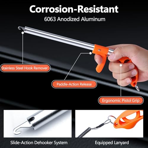 NEW VIEW 9pc & 10pc Professional Fishing Gear Tool Kit - Saltwater & Ice Fishing Tools Set - Corrosion Resistant Fishing Pliers Knife Scissors Gripper Kit with Fishing Gear Carrying Case