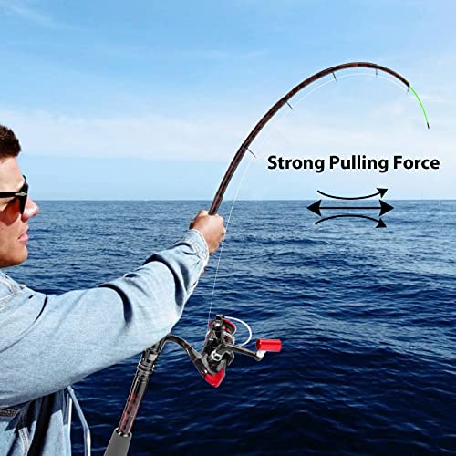 Fishing Rod and Reel Combos, Unique Design with X-Warping Painting, Carbon Fiber Telescopic Fishing Rod with Reel Combo Kit with Tackle Box, Best Gift for Fishing Beginner and Angler - color: Red, size: 2.7 m 8.86 ft (Tackle Box)