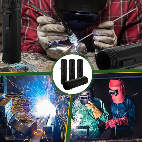 Zonon 2 Pcs Welding Rod Storage Tube 14 Inch Stick Electrode Storage Container Airproof Waterproof Canister (holds 350mm / 13.7in Rods) (Black) - color: Black