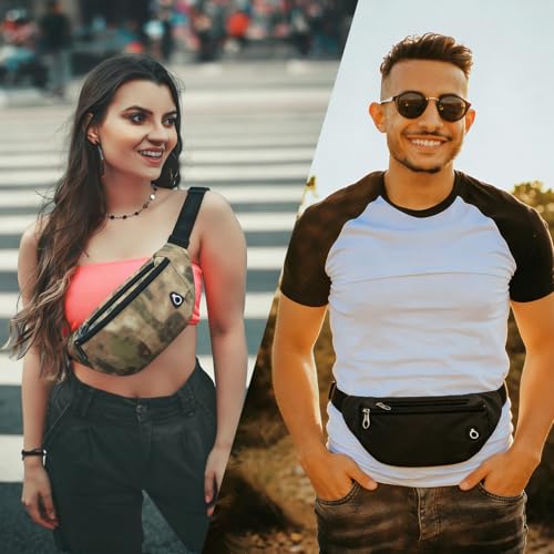 Fanny Pack for Women Men,Crossbody Fanny Pack Water Resistant Sports Waist Bag Pack, Belt Bag for Travel Hiking Running - color: 1pack-greenruin