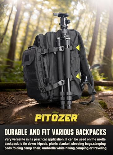 Molle Tactical Backpack Straps 24" Adjustable, Rush Tier System Molle Accessories for Military Assault Backpack Army Rucksack Attachment Nylon Compression Tie Down Strap for Tripod Gear, Sleeping Bag - color: Black 2Packs, style: Style B