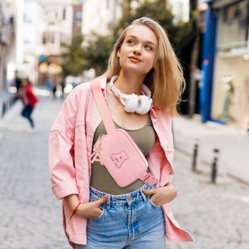 Initia Belt Bag - Teen Girl & Kids Fanny Pack, Ages 8-12, Trendy Small Waist Pack for Girls Birthday Gifts - color: Pink, style: J
