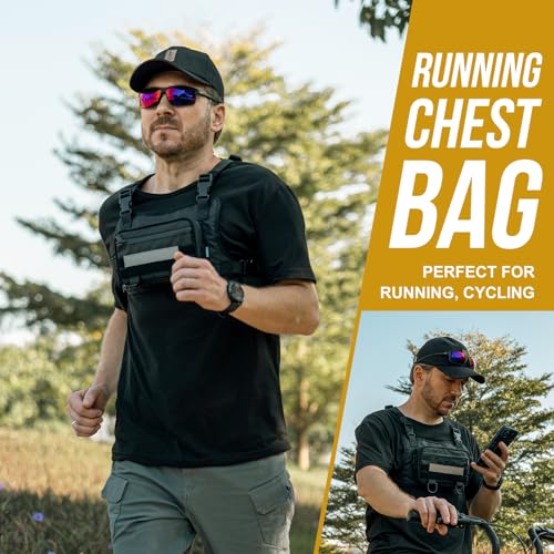 VISMIX Waterproof Running Chest Pack, Lightweight Sports Chest Bag For Workouts, Running, Cycling, Skiing