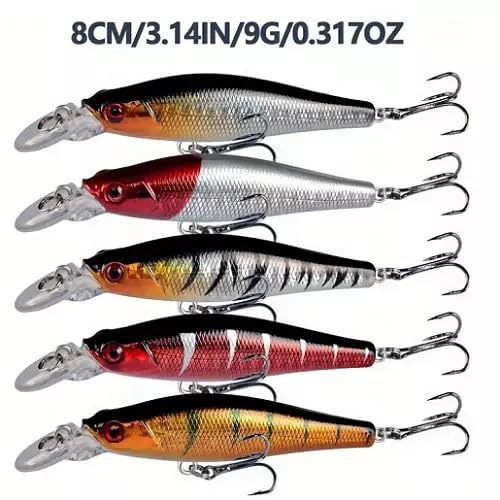 56pcs/Set Lot Mixed Bionic Fishing Lures Minnow Hard Artificial Bait Crankbait