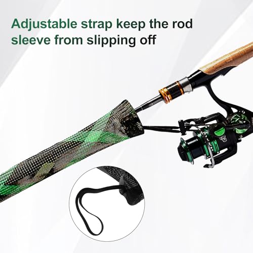 Fishing Rod Sleeve for Poles: Fishing Pole Sleeves Rod Socks and Covers for Rods Fishing Rod Protector Sleeve - Fishing Pole Protection Covers (4-Pack)