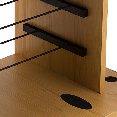 Rush Creek Creations Fishing Rod Holder for 14 Saltwater/Freshwater Rods, Fishing Pole Holder w/ up to 4 Fishing Gear Tackle Box Storage for Garage Organization/Boat Storage for Fishing Accessories | Fishing Pole Holder - color: Light Wood