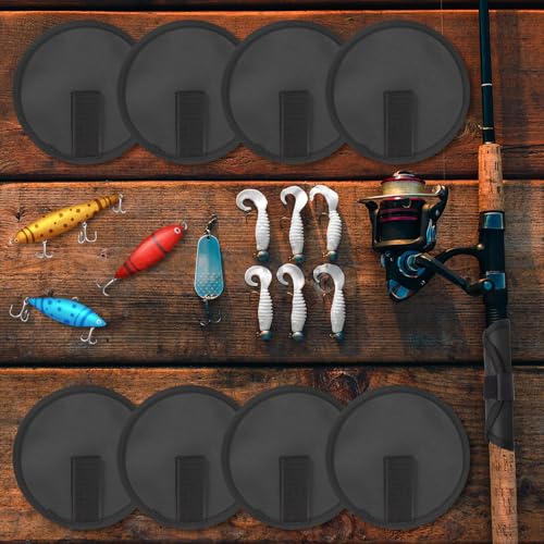Fishing Lure Covers 8 Pack Fishing Lure Wraps Durable Fishing Hook Cover Bait Storage Protectors 6" Lure Shield Guard Protector to Keep Fishermen Safe for Rod (Black) - color: Black