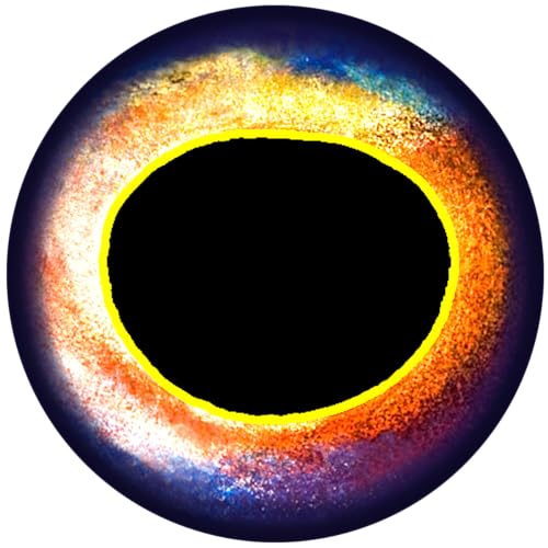 Brule 3-D Holographic Epoxy Fish Eyes (5mm-20mm) 60 Pack, Handpoured, Fishing Fly Tying Lures DIY Crafts - color: Rave, size: 20mm