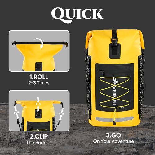 Waterproof Backpack Dry Bag with bungee cord Yellow - color: Yellow, style: Dry Bag