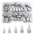 Fishing Weights Sinkers Kit Bass Casting Weights Drop Shot Weights with Swivel for Freshwater Saltwater Catfish Weights - style: 43pcs