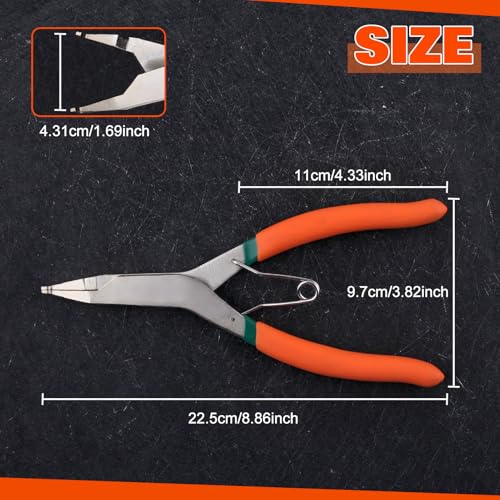 SPEEDWOX 9 inch Angle Tip Lock Ring Pliers with Hole Special Circlip Plier Angle Tip Retaining Ring Pliers Snap Ring Pliers Ring Removal Tool C-clip for Removing Installing Gearshift Locking Rings - style: 9 inch with Hole