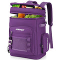Hulongo Large Waterproof Insulated Cooler Backpack for Men & Women, Leak Proof Cooler Backpack for Camping, Beach, Fishing, Picnic, Travel, Outdoor, 30L, 48Cans - color: Purple