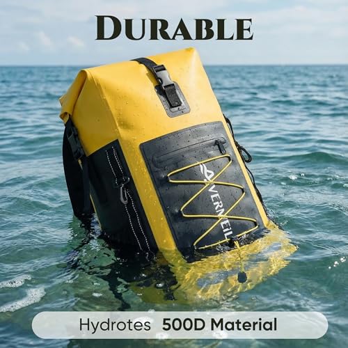Waterproof Backpack Dry Bag with bungee cord and small waterproof Bag Yellow - color: Yellow, style: Dry Bag + Small Bag
