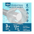 Riverruns Fly Fishing Tapered Leader with Pre-Tied Loop, Clear Nylon Fly Line, 6 Pack, 7.5FT 9FT 12FT 1X 2X 3X 4X 5X 6X 7X for Freshwater Saltwater