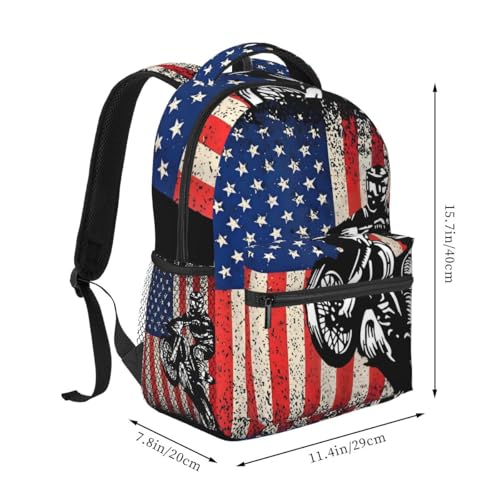 Dirt Bike Laptop Backpack, 15.6" Lightweight Hiking Backpack Travel Outdoor Business Casual Daypack for Work College - color: Dirt Bike