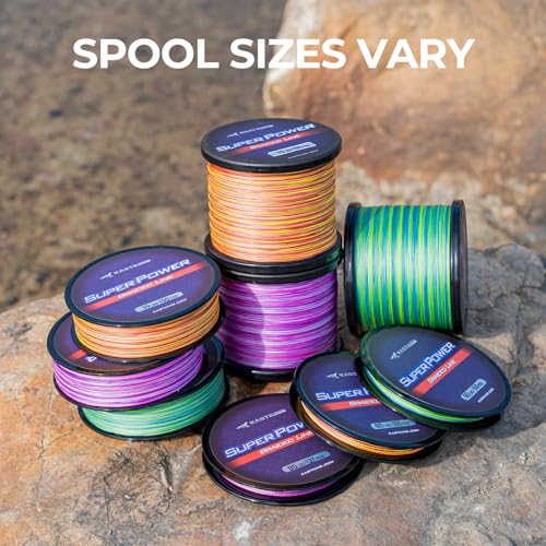 KastKing SuperPower Braided Fishing Line - Abrasion Resistant Braided Lines – Incredible Superline – Zero Stretch – Smaller Diameter – A Must-Have! - color: X4-Purple Camo, size: 20LB(150 Yds)