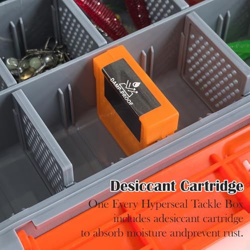 Waterproof Tackle Box, Waterproof Tackle Trays with Removable Divider, Lure Box Spoon Hooks Baits Storage (3700)