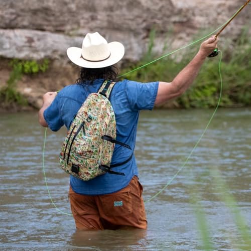 BOTE Highwater Slingpack One Strap Backpack Waterproof Outdoor Dry Bag 20 Liter Capacity Watersport Kayaking Fish Sling Snow - color: Sendero Collab