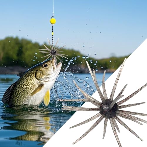 Tentacle Creature Lure Floating Fishing Lures Soft Artificial Baits for Bass Fishing - color: Flash red