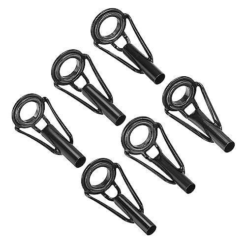 PATIKIL Fishing Rod Tip Repair Kit Stainless Steel Pole Ring Guide Replacement for Saltwater Freshwater Fishing - color: Black, size: 3.0-4.0mm