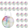 Shihanee 24 Pcs Disco Goodie Bags Disco Ball Non Woven Gift Bags with Handles Mirror Ball Retro Candy Treat Bag for 70s 80s 90s Bachelorette Birthday Dance Music Party Favor Supplies - style: Disco