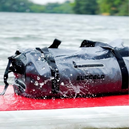 Buffalo Gear Waterproof Duffle Bag 40L 60L 80L Roll-top Dry Bag Heavy Duty Waterproof Duffel Travel Bag for Kayaking Rafting Boating Fishing Camping - color: Grey, size: 80L