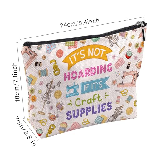 Craft Makeup Bag, Craft Gifts For Women, Crafter Makeup Pouch, Crafter Travel Toiletry Bag With Zipper, Birthday Gifts For Mom Sister, Travel Toiletry Bag - color: Craft