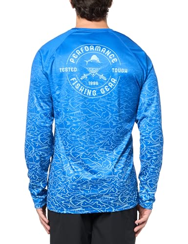 Columbia Men's Super Terminal Tackle PFG Super Fade II - color: Vivid Blue Saltwater Fade/Tt Ssf, size: Medium