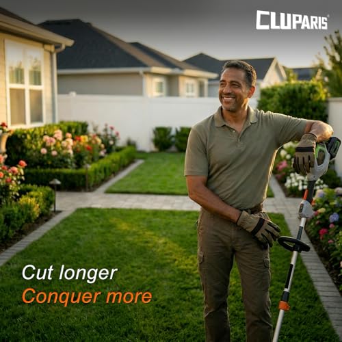 Cluparis .105-Inch Heavy Duty Trimmer Line, 5lb 1129ft Professional Sawtooth Weed Eater String, 3-Component Tri-Extrusion for Extra Durability, Fits Echo Husqvarna Ryobi, with Super Line Cutter - color: 5 Pounds, size: 0.105 In - 1129 Ft.