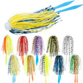Silicone Jig Skirts 10/20pcs Spinnerbait Skirts with Tail Fishing Lure Skirts Replacement Quick Change Fishing Umbrella Skirts for Spinnerbaits Buzzbaits Bass Jig Lure Making Supplies - style: 10pcs
