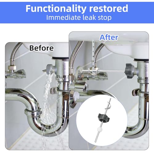 2pcs Bathroom Sink Stopper Drain Replacement Parts Kit, Lavatory Pop-Up Center Piece Assembly with Pivot Ball Rod Repair Compatible with Price Pfister PS2673/ PS469/ PSB327