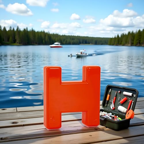 Red Fish Line Block Marker Anti Corrosion Marker Buoy Winder Tough Compatible with Fishing Line Spooling Accessories, Fishing Line Spooling Accessories