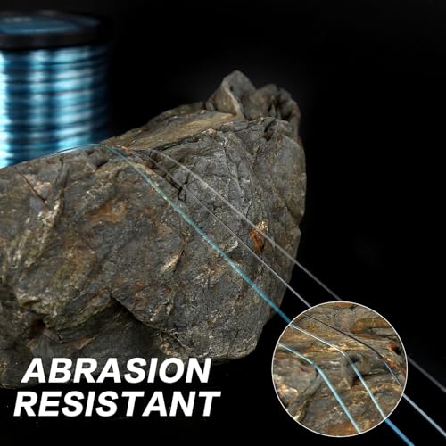 UANTA Monofilament Fishing Line, Superior Abrasion Resistance Mono Line, Ultimate Saltwater Fishing Line Leader Materials, 2025 New Fishing Line Unique Camo Design - color: OCEAN, size: 6LB(1200YDS)